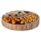 Vintiquewise 3 Sectional Round Snack Tray for Dining Table and Kitchen Decoration, Burned Black QI004380.B - alternate 1